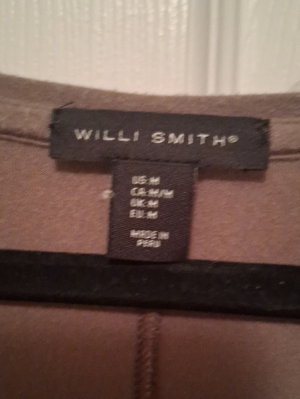 Willi Smith Scoop Neck Short Sleeve Top - Taupe  M - Picture 2 of 4